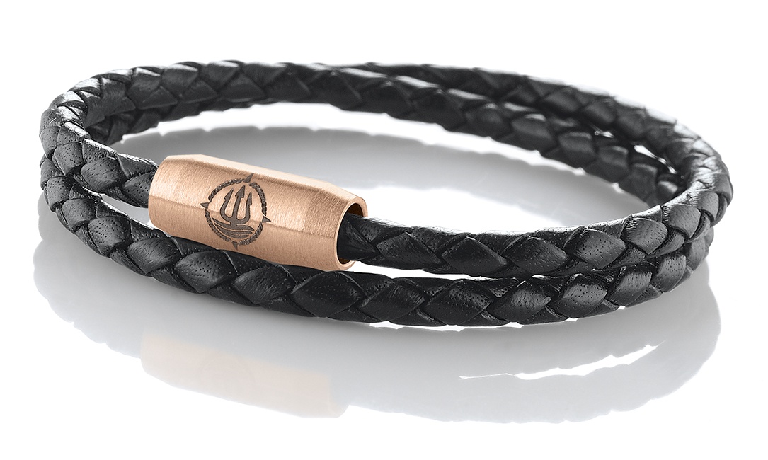 Leder Armband "Sylt" schwarz 4mm Armband aus Leder der Marke Seemannsgarn by Q-Sportz _- Modell "Sylt" schwarz