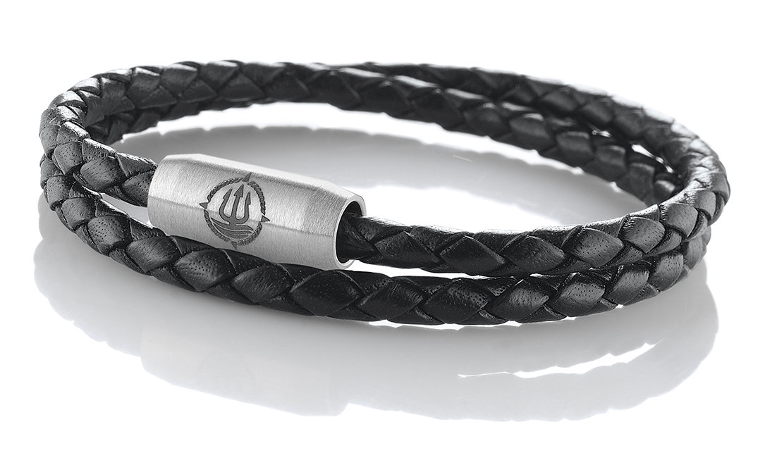 Leder Armband "Sylt" schwarz 4mm Armband aus Leder der Marke Seemannsgarn by Q-Sportz _- Modell "Sylt" schwarz