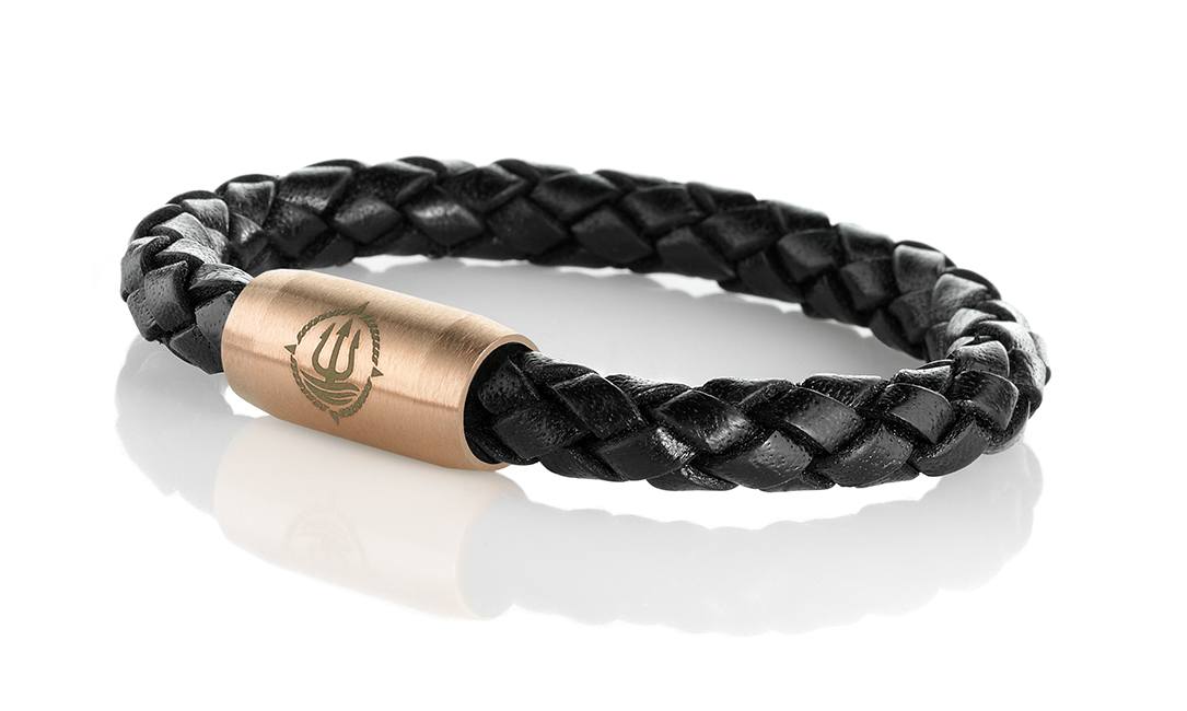 Leder Armband "Sylt" schwarz 8mm Armband aus Leder der Marke Seemannsgarn by Q-Sportz _- Modell "Sylt" schwarz